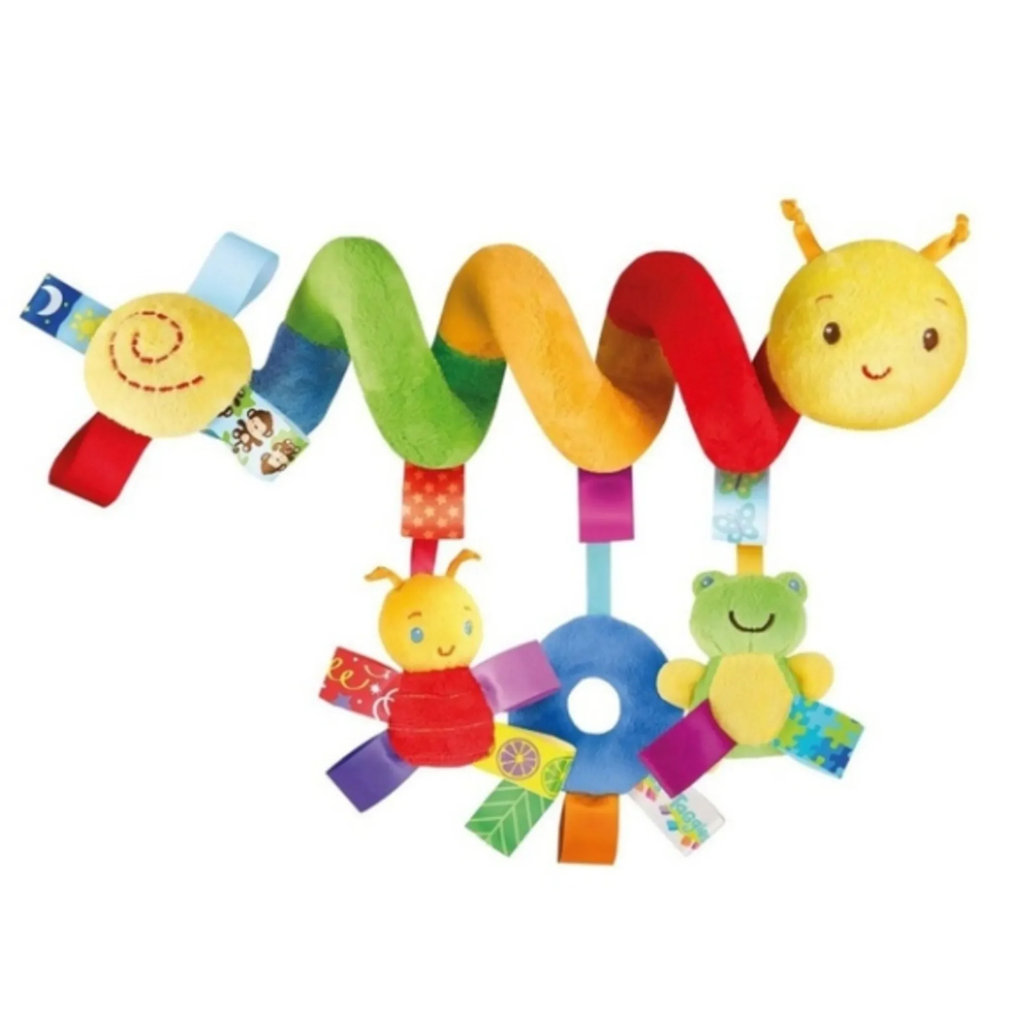 Infant Baby Wurm Krippe Bett Um Rassel Glocke Cartoon Kinderwagen Hängen Gefüllte Wrap Spirale Sicherheit Spielzeug